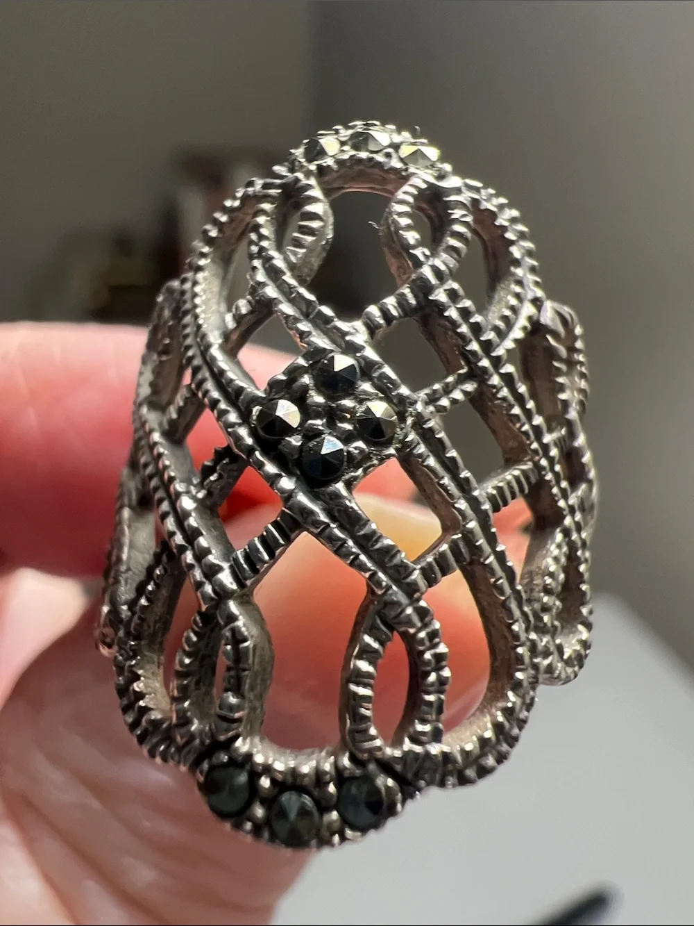 925 Sterling Silver airy openwork
